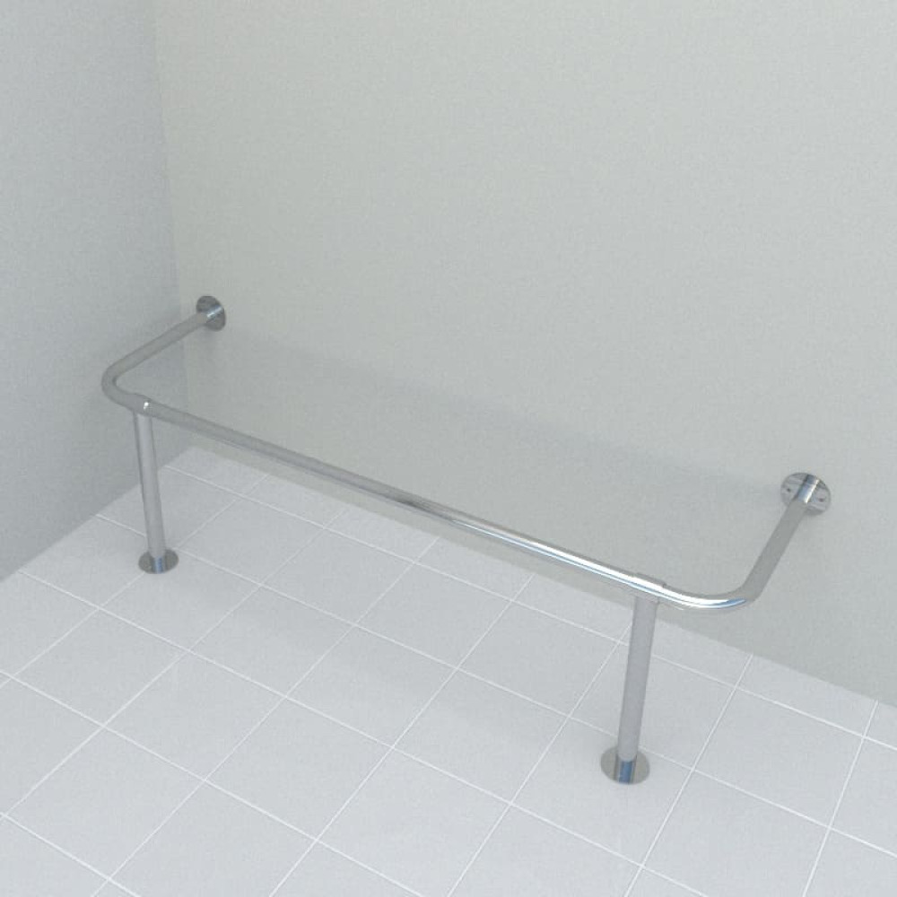 Защитное ограждение слива напольное для двух раковин