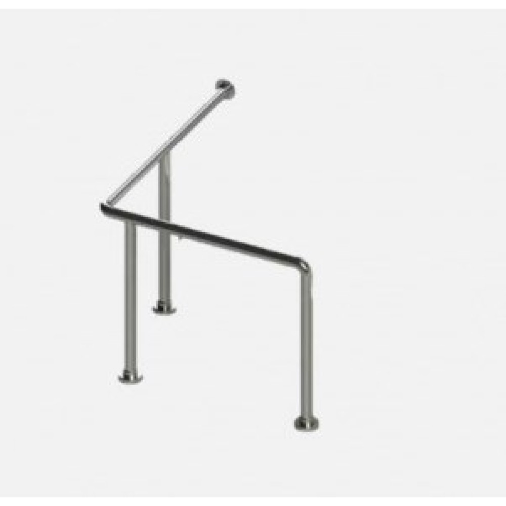 Поручень угловой на трех стойках