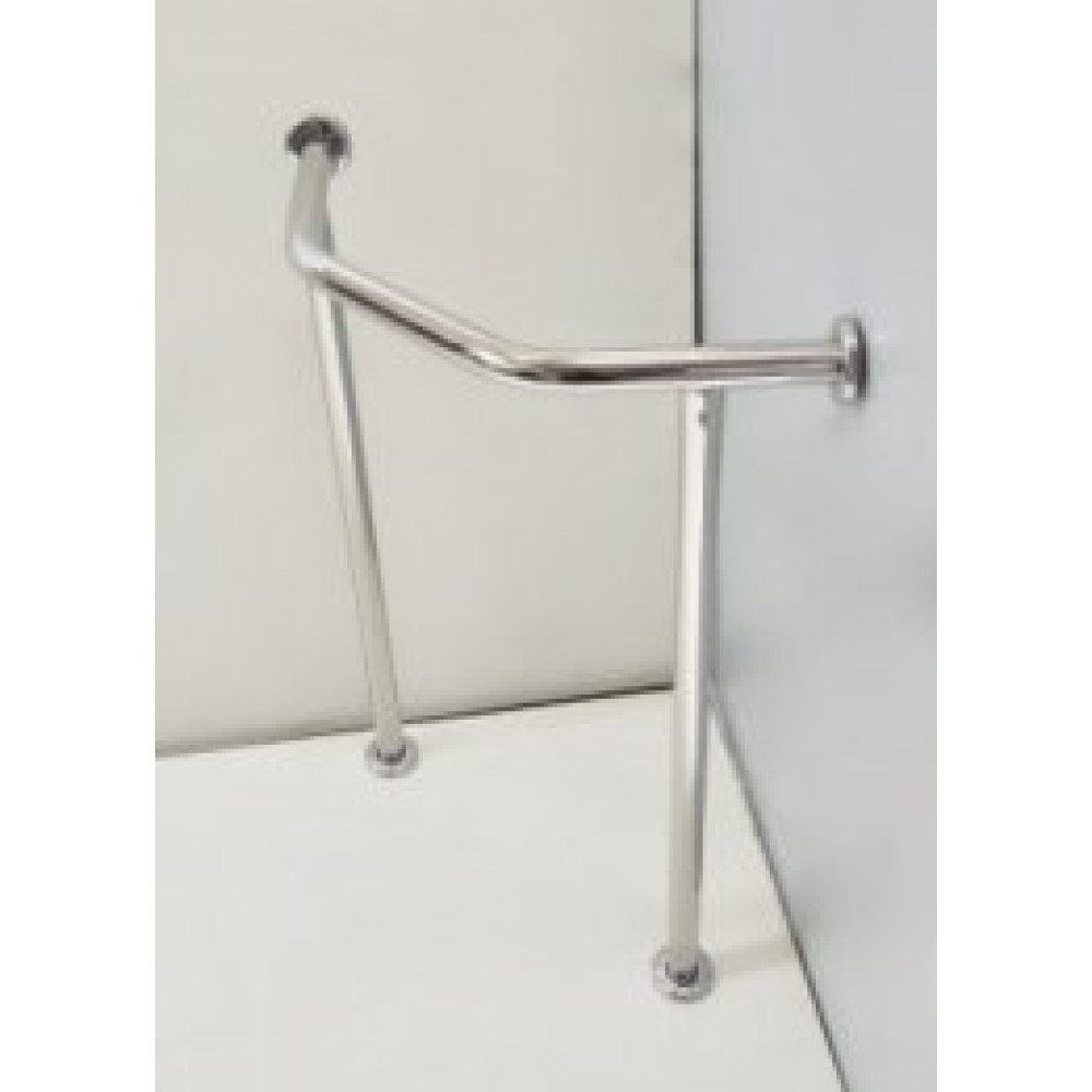 Поручень для угловой раковины на 2-х стойках