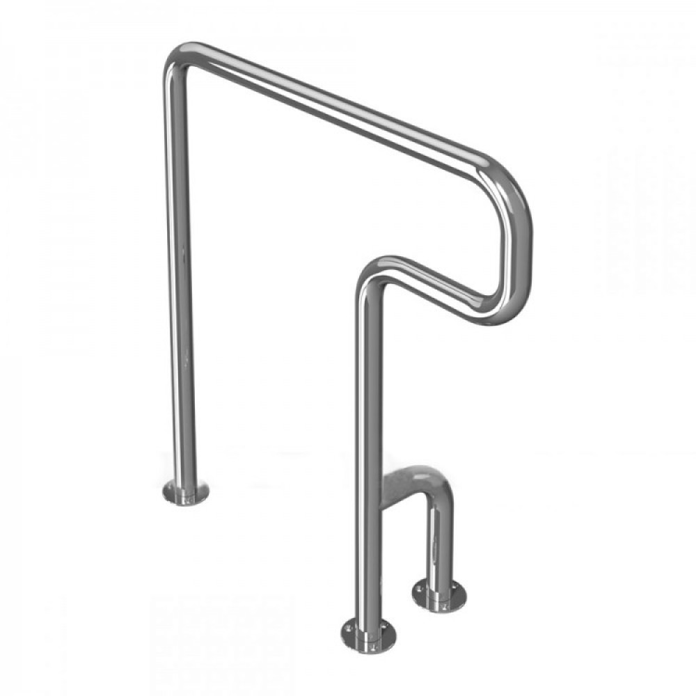 Поручень напольный ломаный для санузла правый/левый