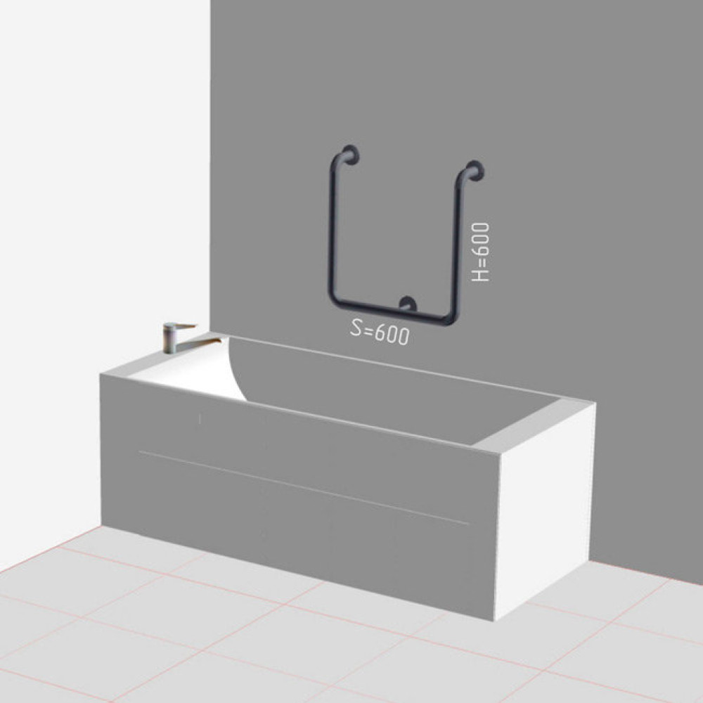 Поручень настенный П-образный