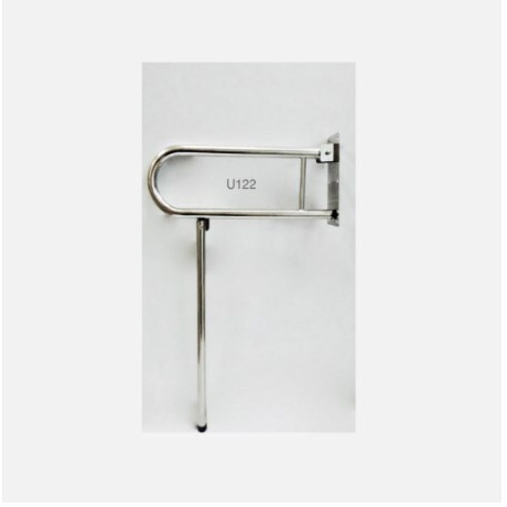 Поручень откидной складной с опорой в пол