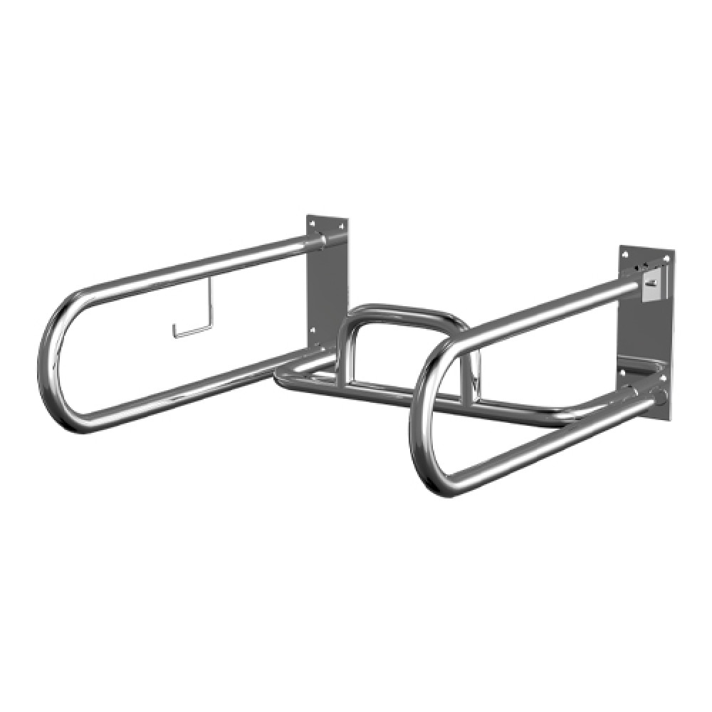 Поручень с опорой для спины с двумя откидными поручнями